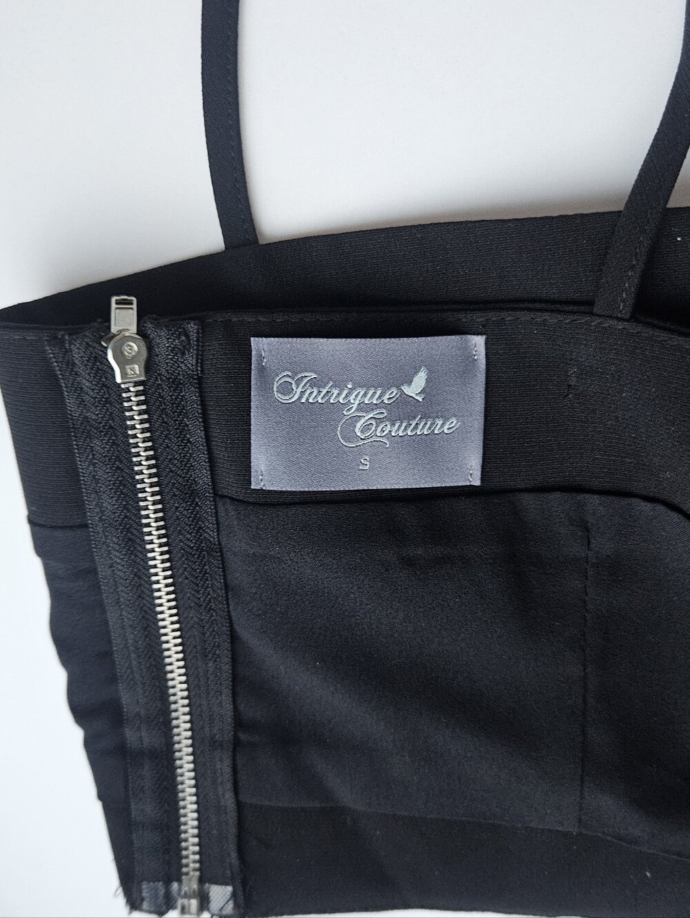 Vintage Intrigue Couture Black Cutout Low Waist Mid Length Dress Circa 1990 - Picture 9 of 16
